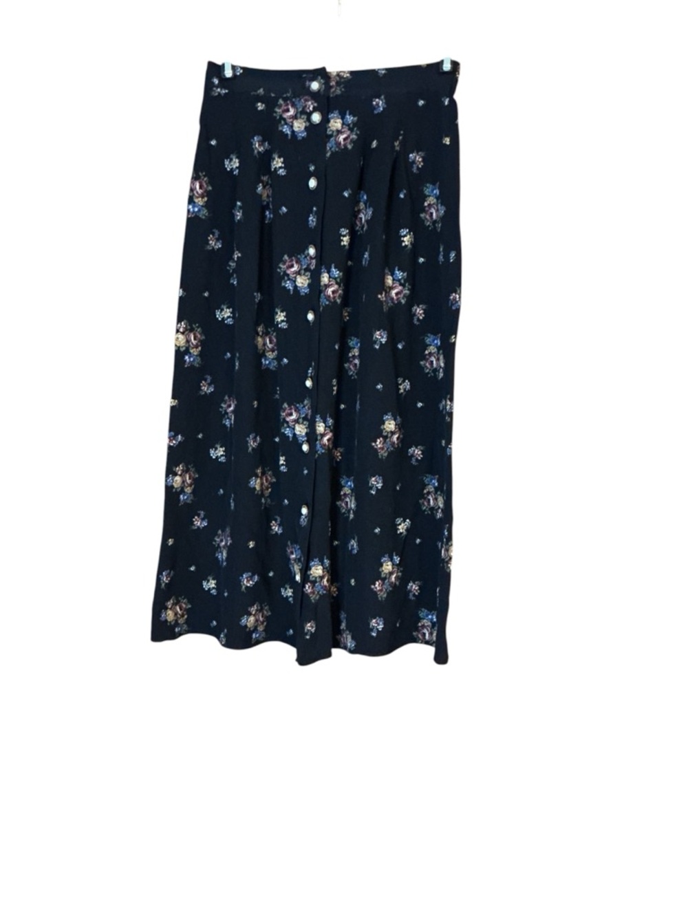 Vintage 90s Exact Change Floral Button-Front Maxi Skirt